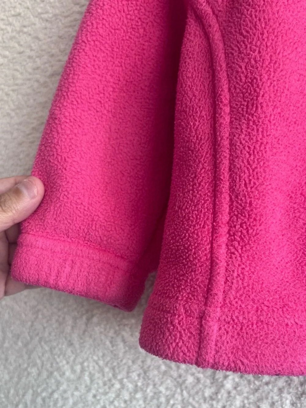 Ralph Lauren Vintage Infant Baby Girl Full Zip Pink Fleece Size 12-24 Months